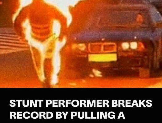 Stunt Performer Breaks Record by Pulling a Car—While on Fire