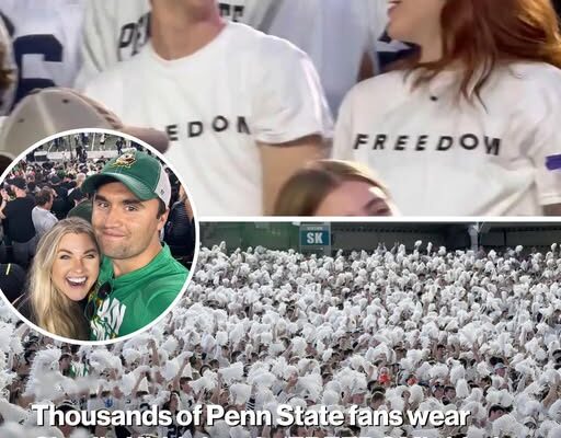Thousands of Penn State fans wear Charlie Kirk’s iconic ‘FREEDOM’ shirt in tribute at game against his favorite team