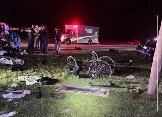 Jeep Smashes Buggy, Ejects Family of 9 Amish ~ Five children were…See more