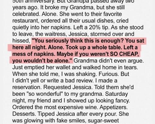 Waitress Mocked My Grandma’s Tip — She Never Expected My Response