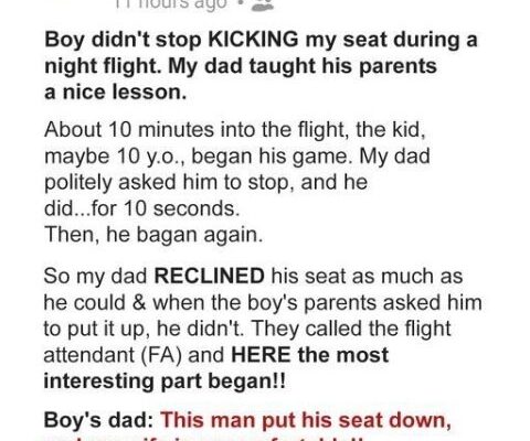 How a Reclined Seat Ended a Kicking Fit and Taught a Lasting Lesson
