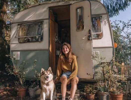 A teenage girl paid barely $200 for an old caravan.