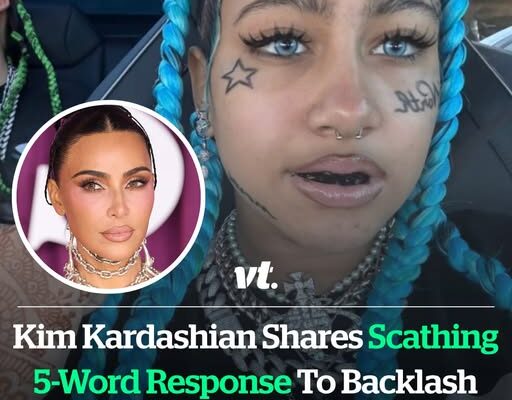 Kim Kardashian shares scathing 5-word response to backlash for 12-year-old daughter’s photo with ‘face tattoos and piercings’