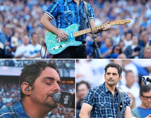 Brad Paisley’s Spine-Tingling Star-Spangled Banner Opens Game 3 as Five AT-6 Planes Soar Over Los Angeles and the Crowd Erupts